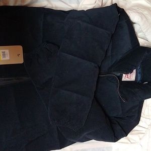 Levi Strauss navy blue puff jacket.